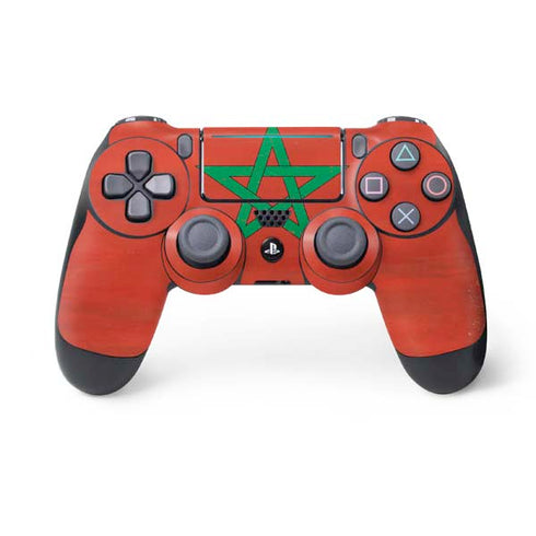 Morocco Flag Distressed PlayStation PS4 Skins